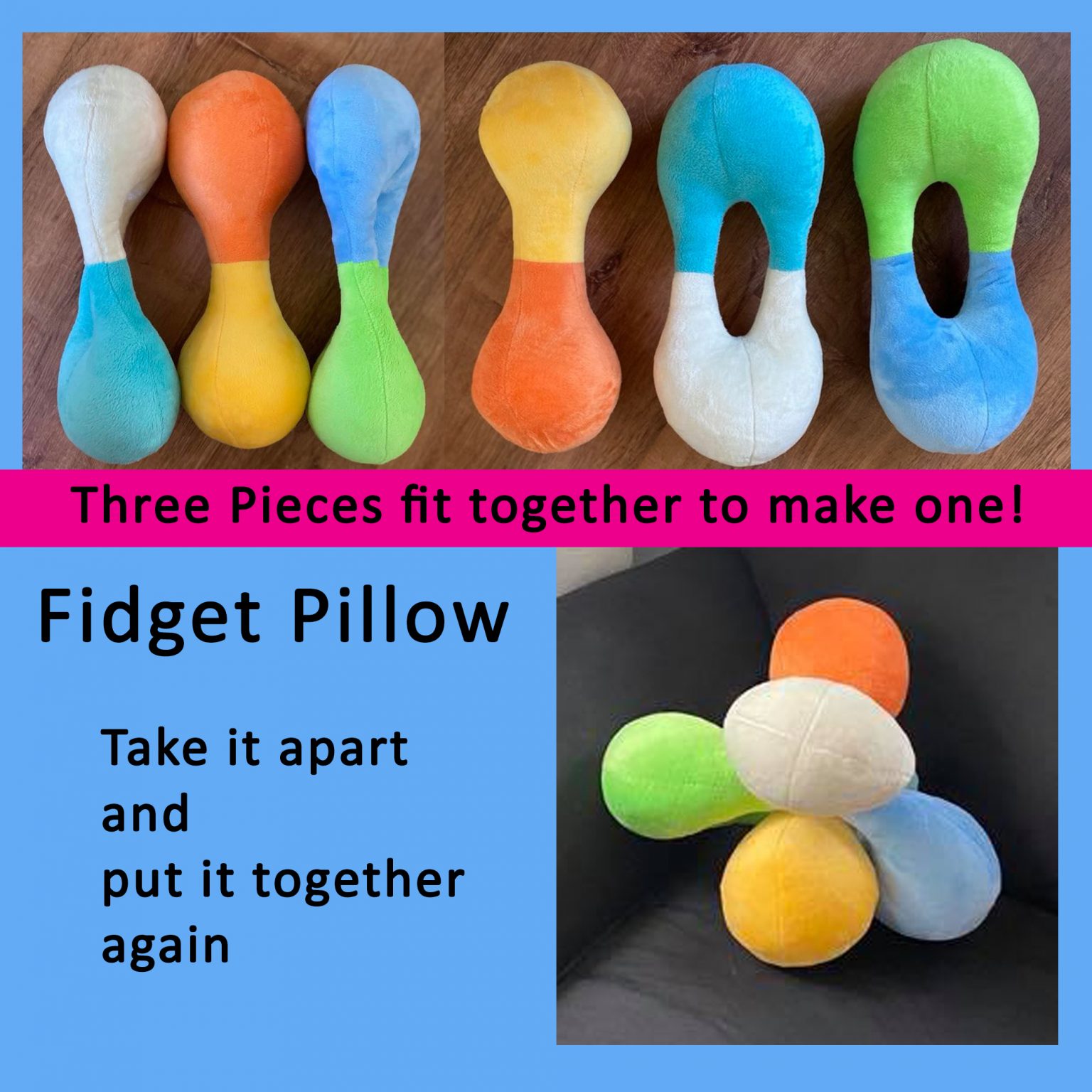 Chemistry POrbital Pillow Fidget Pillows Comfort Pillows Self